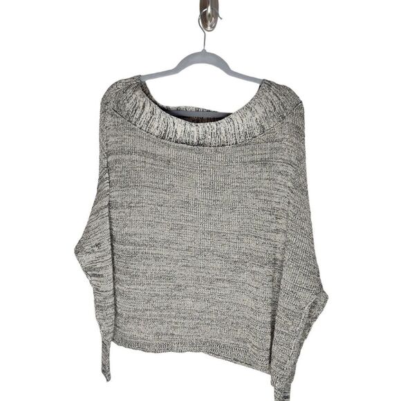 Free People Size XS Gray Flash Dance Oversized One Shoulder Sweater - Picture 2 of 11